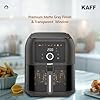 KAFF KFR8 Air Fryer Oven with 360° High Speed Air Circulation Technology | Digital LED Display & Touch Control Panel | Bake, Grill & Roast | 1700W (7L, Black)