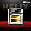 Geek AiroCook Helix 12 Litres Air fryer, 12 Preset Menus, 8-in-1 Digital Touch Oven with Airfry, Bake, Rotisserie, Grill, Toast, Broil, Dehydrate & Keep warm, Recipe Book (1700W)