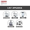 Usha FP 3811 Food Processor 1000 Watts Copper Motor with 13 Accessories(Premium SS Finish), Black and Steel