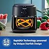 PHILIPS Air Fryer NA120/00, uses up to 90% less fat, 1500W, 4.2 Liter, with Rapid Air Technology (Black), Large