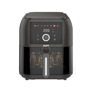 KAFF KFR8 Air Fryer Oven with 360° High Speed Air Circulation Technology | Digital LED Display & Touch Control Panel | Bake, Grill & Roast | 1700W (7L, Black)