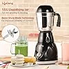 Lifelong LLMG23 Power Pro 500-Watt Mixer Grinder with 3 Jars (Liquidizing, Wet Grinding and Chutney Jar), Stainless Steel blades, 1 Year Warranty (Black)