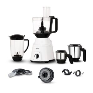 PHILIPS Mixer Grinder 750 Watt, 3 in 1 (Mixer Grinder + Juicer + Food Processor) 4 Jar (HL7763/00)