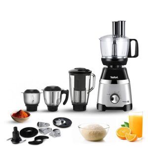 Tefal Chef Assist 800 Watts Mixer Grinder with Juicer and Food Processor | 15-in-1 Versatile Appliance| Powerful 800W Motor | 4 Jars and 7 blades| Europe’s No.1 Blending Brand | 3-Year Warranty